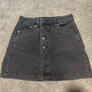 American Eagle black denim a line skirt